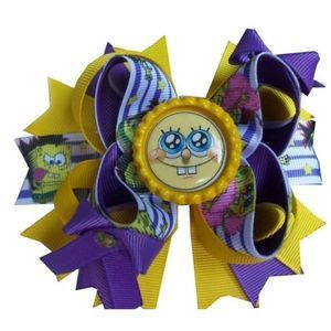 4.5 INCH SPONGEBOB SMILEY PANTS HAIRBOW